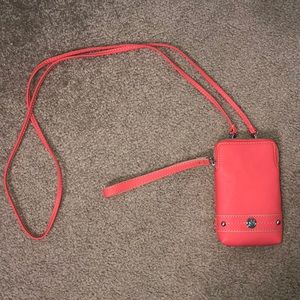 Cute wrist purse/wallet with straps.